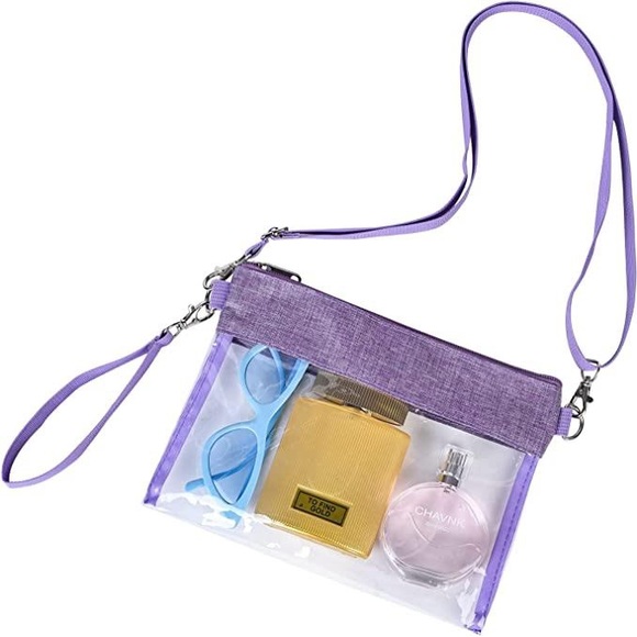 Clear Purse Bag Stadium Approved Clear Tote Bag with Adjustable Shoulder Strap - Picture 1 of 4